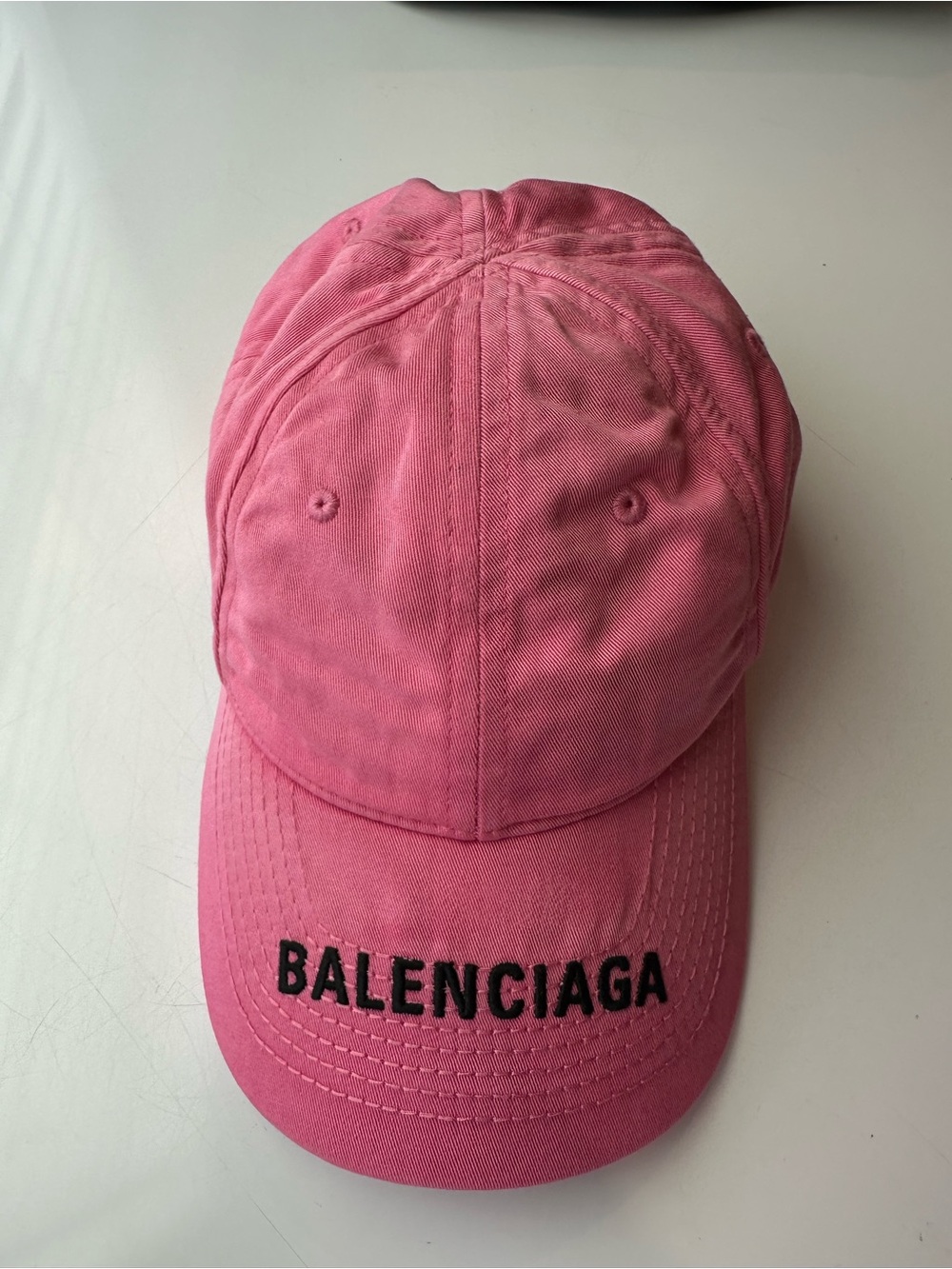 Balenciaga Pink Embroidered hat  Logo Cap